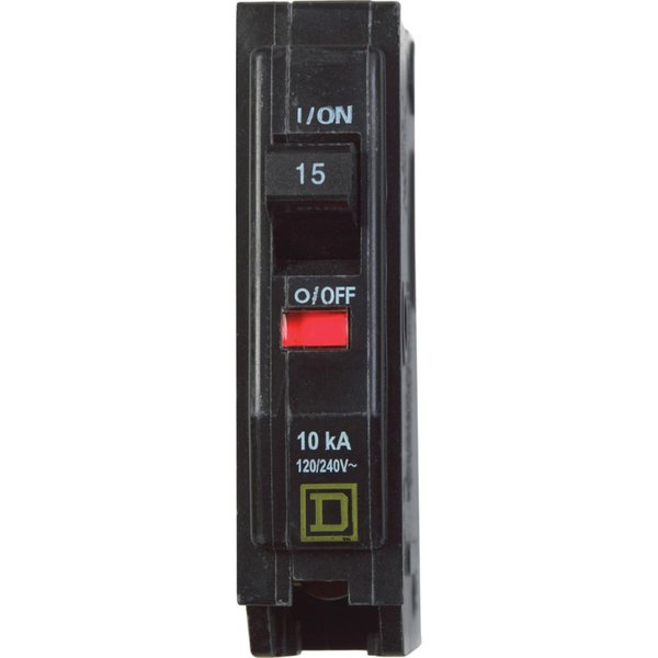 Square D Miniature Circuit Breaker, QO Series 15A, 1 Pole, 120/240V AC QO115CP